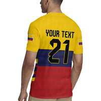 Colombia Football Custom Rugby Jersey Come On Los Cafeteros Flag Style