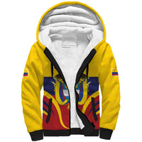Colombia Football Custom Sherpa Hoodie Come On Los Cafeteros Flag Style
