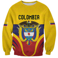 Colombia Football Custom Sweatshirt Come On Los Cafeteros Flag Style