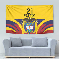 Colombia Football Custom Tapestry Come On Los Cafeteros Flag Style