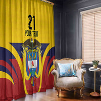 Colombia Football Custom Window Curtain Come On Los Cafeteros Flag Style