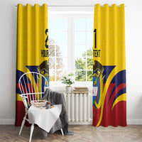 Colombia Football Custom Window Curtain Come On Los Cafeteros Flag Style