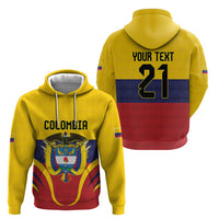 Colombia Football Custom Zip Hoodie Come On Los Cafeteros Flag Style