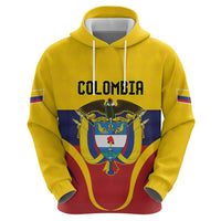Colombia Football Custom Zip Hoodie Come On Los Cafeteros Flag Style