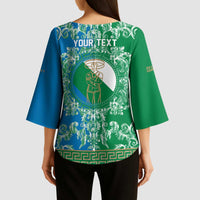 Personalized Italy Abruzzo Kimono Sleeve Blouse Baroque Motif