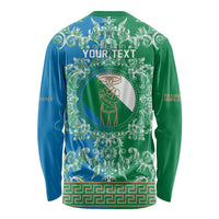 Personalized Italy Abruzzo Long Sleeve Shirt Baroque Motif