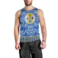 Personalized Italy Calabria Men Tank Top Baroque Motif