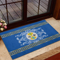 Personalized Italy Calabria Rubber Doormat Baroque Motif