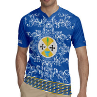 Personalized Italy Calabria Rugby Jersey Baroque Motif