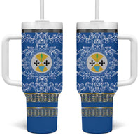 Personalized Italy Calabria Tumbler With Handle Baroque Motif