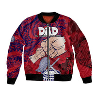 Fathers Day Polynesian Islands American Samoa Bomber Jacket Dad Ou Te Alofa Ia Te Oe Tama - Polynesian Flowers Tribal LT9 - Wonder Print Shop