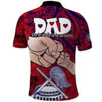 Fathers Day Polynesian Islands American Samoa Polo Shirt Dad Ou Te Alofa Ia Te Oe Tama - Polynesian Flowers Tribal - Wonder Print Shop