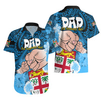 Fathers Day Polynesian Islands Fiji Hawaiian Shirt Dad Au Lomani Iko - Polynesian Flowers Tribal - Wonder Print Shop