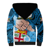 Fathers Day Polynesian Islands Fiji Sherpa Hoodie Dad Au Lomani Iko - Polynesian Flowers Tribal - Wonder Print Shop