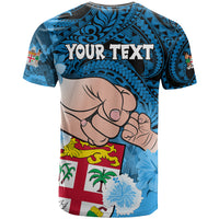 Personalised Dads Day Fiji T Shirt Dad Au Lomani Iko - Polynesian Flowers Tribal - Wonder Print Shop
