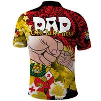 Fathers Day Polynesian Islands Tonga Polo Shirt Dad Ofa lahi atu - Polynesian Flowers Tribal - Wonder Print Shop