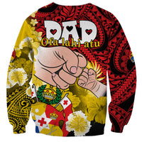 Dads Day Tonga Sweatshirt Dad Ofa lahi atu - Polynesian Flowers Tribal - Wonder Print Shop