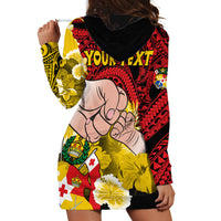 Personalised Dads Day Tonga Hoodie Dress Dad Ofa lahi atu - Polynesian Flowers Tribal - Wonder Print Shop