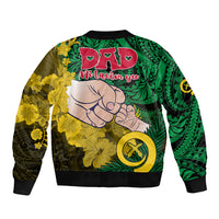 Fathers Day Polynesian Islands Vanuatu Bomber Jacket Dad Mi lavem yu - Polynesian Flowers Tribal LT9 - Wonder Print Shop