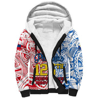 125th Independence Anniversary Philippines Sherpa Hoodie Polynesian Pilipinas Flag Style - White - Wonder Print Shop