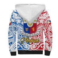 125th Independence Anniversary Philippines Sherpa Hoodie Polynesian Pilipinas Flag Style - White - Wonder Print Shop