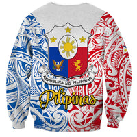 125th Independence Anniversary Philippines Sweatshirt Polynesian Pilipinas Flag Style - White - Wonder Print Shop