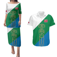 Personalized Italy Abruzzo Couples Matching Puletasi and Hawaiian Shirt Inspiration Flags Style