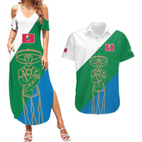 Personalized Italy Abruzzo Couples Matching Summer Maxi Dress and Hawaiian Shirt Inspiration Flags Style