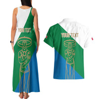 Personalized Italy Abruzzo Couples Matching Tank Maxi Dress and Hawaiian Shirt Inspiration Flags Style