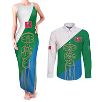 Personalized Italy Abruzzo Couples Matching Tank Maxi Dress and Long Sleeve Button Shirt Inspiration Flags Style