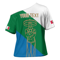 Personalized Italy Abruzzo Cross Shoulder Shirt Inspiration Flags Style - Wonder Print Shop