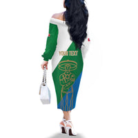 Personalized Italy Abruzzo Family Matching Off The Shoulder Long Sleeve Dress and Hawaiian Shirt Inspiration Flags Style