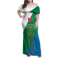 Personalized Italy Abruzzo Family Matching Off Shoulder Maxi Dress and Hawaiian Shirt Inspiration Flags Style
