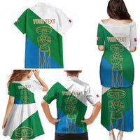 Personalized Italy Abruzzo Family Matching Puletasi and Hawaiian Shirt Inspiration Flags Style