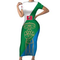 Personalized Italy Abruzzo Family Matching Short Sleeve Bodycon Dress and Hawaiian Shirt Inspiration Flags Style