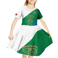 Personalized Italy Abruzzo Kid Short Sleeve Dress Inspiration Flags Style