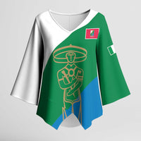 Personalized Italy Abruzzo Kimono Sleeve Blouse Inspiration Flags Style - Wonder Print Shop