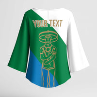 Personalized Italy Abruzzo Kimono Sleeve Blouse Inspiration Flags Style - Wonder Print Shop