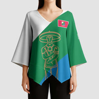Personalized Italy Abruzzo Kimono Sleeve Blouse Inspiration Flags Style - Wonder Print Shop
