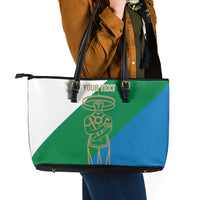 Personalized Italy Abruzzo Leather Tote Bag Inspiration Flags Style