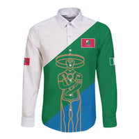 Personalized Italy Abruzzo Long Sleeve Button Shirt Inspiration Flags Style