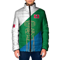 Personalized Italy Abruzzo Padded Jacket Inspiration Flags Style - Wonder Print Shop