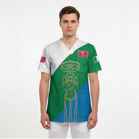 Personalized Italy Abruzzo Scrub Top Inspiration Flags Style - Wonder Print Shop