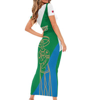 Personalized Italy Abruzzo Short Sleeve Bodycon Dress Inspiration Flags Style
