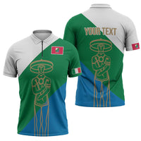 Personalized Italy Abruzzo Zipper Polo Shirt Inspiration Flags Style - Wonder Print Shop
