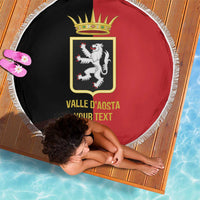 Personalized Italy Aosta Valley Beach Blanket Inspiration Flags Style