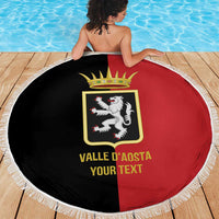 Personalized Italy Aosta Valley Beach Blanket Inspiration Flags Style