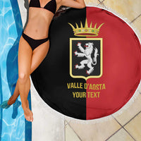 Personalized Italy Aosta Valley Beach Blanket Inspiration Flags Style
