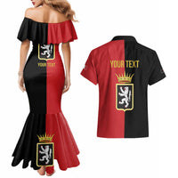 Personalized Italy Aosta Valley Couples Matching Mermaid Dress and Hawaiian Shirt Inspiration Flags Style