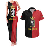 Personalized Italy Aosta Valley Couples Matching Tank Maxi Dress and Hawaiian Shirt Inspiration Flags Style